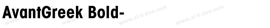 AvantGreek Bold字体转换